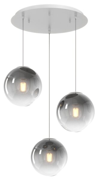 Lampadario moderno top light big eclipse 1194 bi s3 tp fu e27 led vetro lampada soffitto sfera globo - Top Light