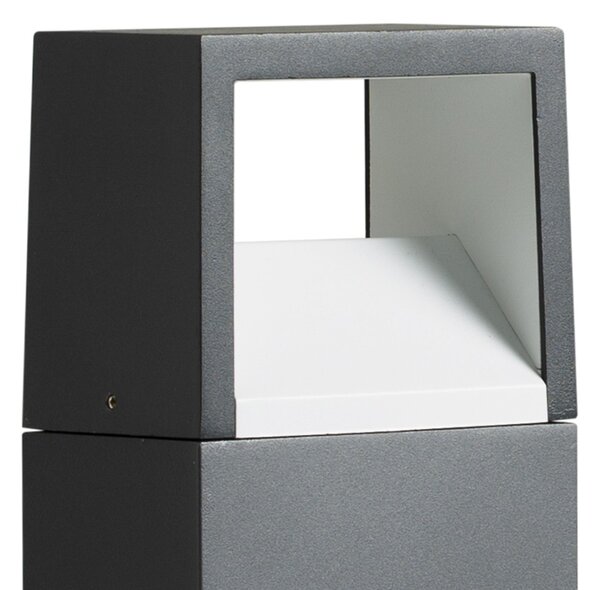 Lampioncino esterno gea led ges1151 50h led antracite lampada terra moderna alluminio - Gea Led
