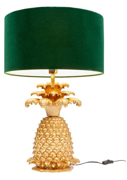 Lampada da tavolo Pineapple, Ø 66 cm, ottone/verde