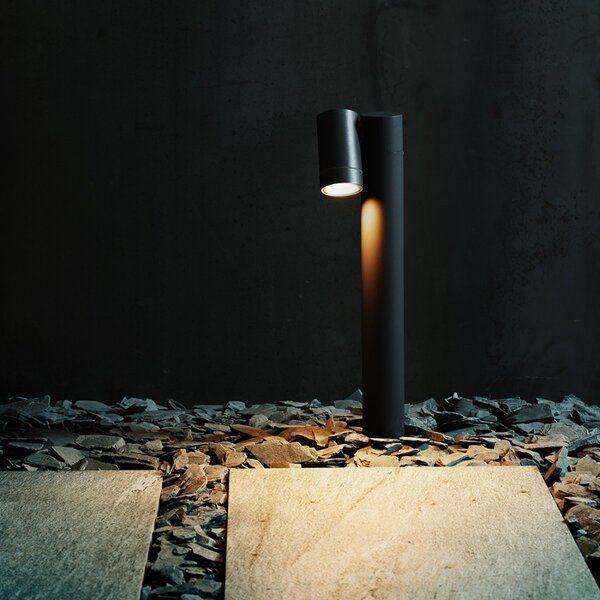 Lampioncino esterno gea led ges1120 45h gu10 led antracite lampada terra spot orientabile moderna alluminio - Gea Led
