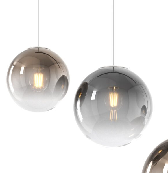 Lampadario moderno top light big eclipse 1194 cr s4 rmix br fu e27 led vetro lampada soffitto sfera globo - Top Light