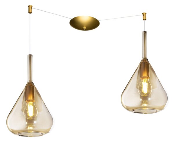 Lampadario top light kona 1177 os s2 s am e27 led lampada soffitto classica - Top Light