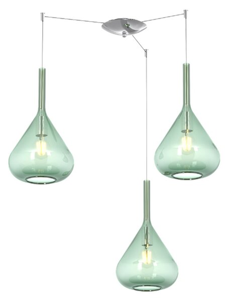 Lampadario top light kona 1177 cr s3 s ve e27 led lampada soffitto moderna - Top Light