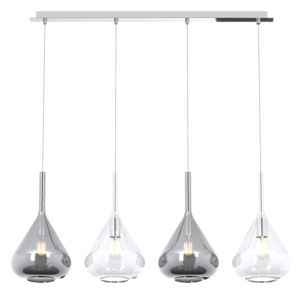 Lampadario top light kona 1177 cr s4 r tf e27 led lampada soffitto moderna - Top Light
