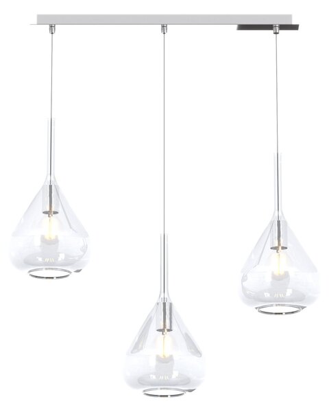 Lampadario top light kona 1177 cr s3 r tr e27 led lampada soffitto moderna - Top Light