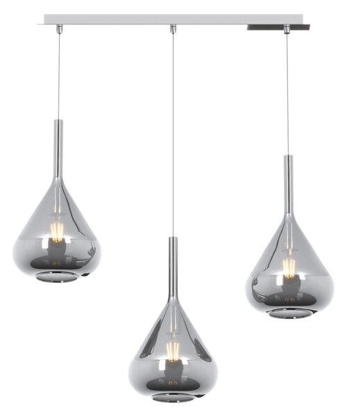 Lampadario top light kona 1177 cr s3 r fu e27 led lampada soffitto moderna - Top Light