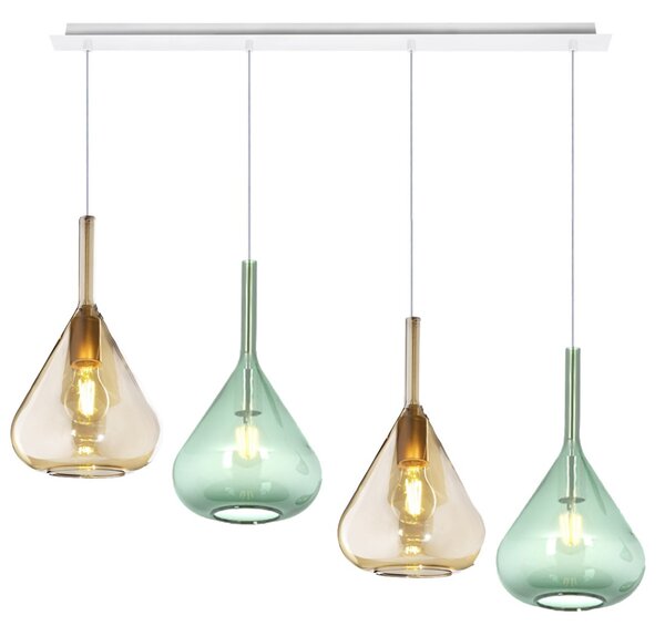 Lampadario top light kona 1177 bi s4 r e27 led lampada soffitto moderna - Top Light