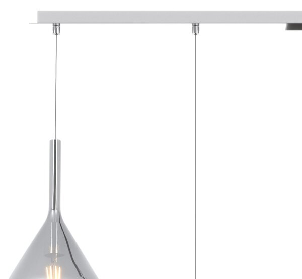 Lampadario top light kona 1177 cr s3 r fu e27 led lampada soffitto moderna - Top Light