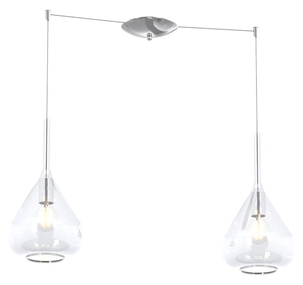 Lampadario top light kona 1177 cr s2 s tr e27 led lampada soffitto moderna - Top Light