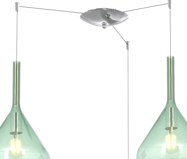 Lampadario top light kona 1177 cr s3 s ve e27 led lampada soffitto moderna - Top Light