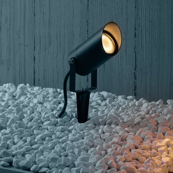 Spot picchetto alluminio gea led ges1140 ip65 gu10 led proiettore terra orientabile esterno - Gea Led