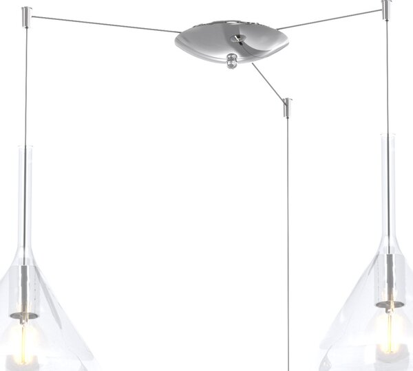 Lampadario top light kona 1177 cr s3 s tr e27 led lampada soffitto moderna - Top Light