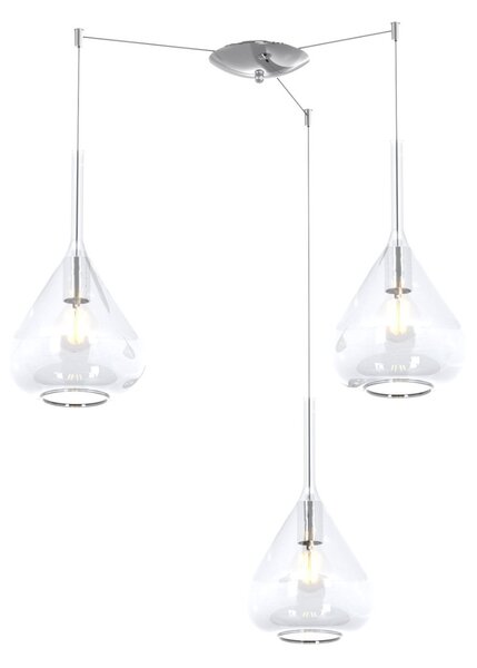 Lampadario top light kona 1177 cr s3 s tr e27 led lampada soffitto moderna - Top Light