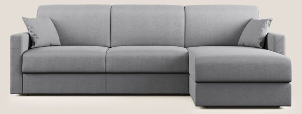Chris Divano letto angolare con penisola in microfibra smacchiabile T1