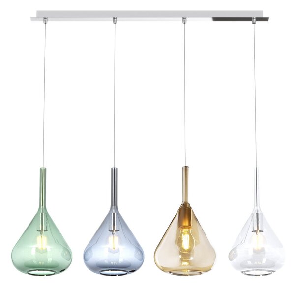 Lampadario top light kona 1177 cr s4 r mc e27 led lampada soffitto moderna - Top Light