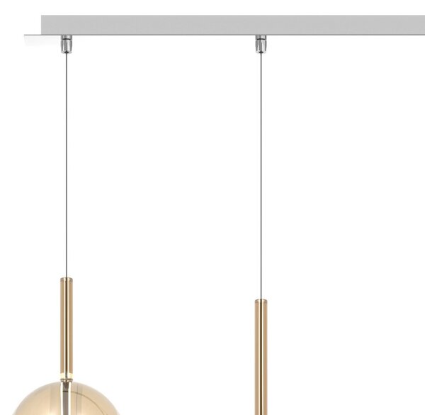 Lampadario moderno top light future 1155 cr s4 rmix am e27 led vetro pirex soffiato lampada soffitto - Top Light