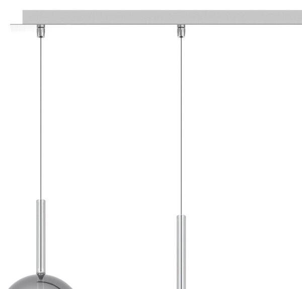 Lampadario moderno top light future 1155 cr s4 rmix cr e27 led vetro pirex soffiato lampada soffitto - Top Light