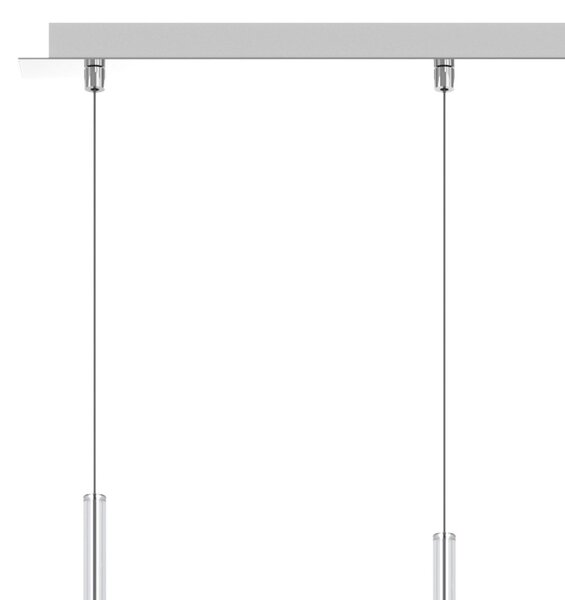 Lampadario moderno top light future 1155 cr s4 rmix tr e27 led vetro pirex soffiato lampada soffitto - Top Light