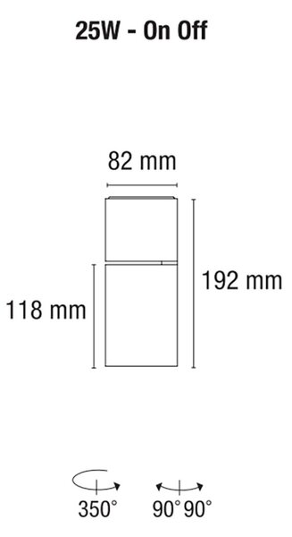 Spot orientabile pan international ska td-bd24nfw 25w led 3000k 1875lm 55g faretto bianco pare soffitto moderno - Pan International