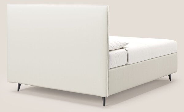 Greta letto contenitore dimensioni SLIM con testata trapuntata in ecop