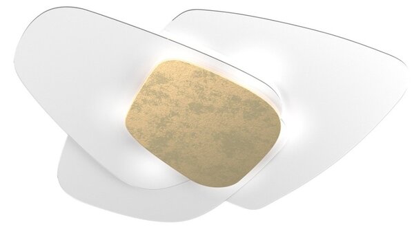 Plafoniera vetro top light strategy 1196 plm fo e27 led lampada soffitto parete - Top Light