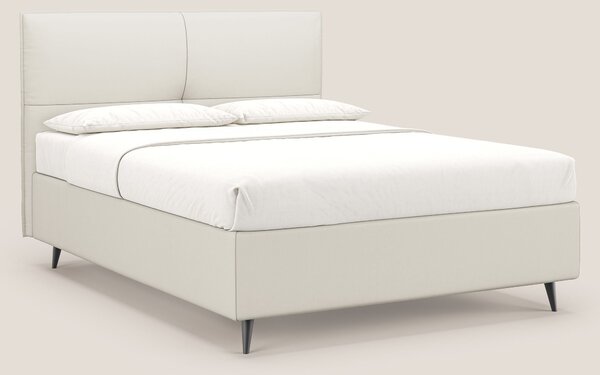 Greta letto contenitore dimensioni SLIM con testata trapuntata in ecop