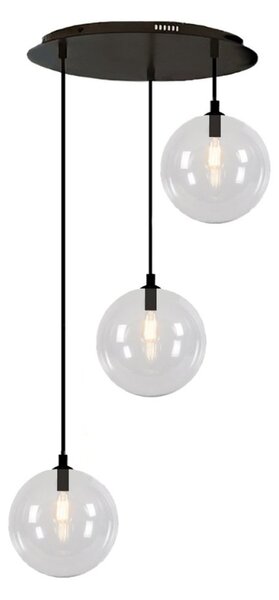 Lampadario moderno illuminando pallina sp to 3 nr g9 led metallo vetro sfera sospensione - Illuminando