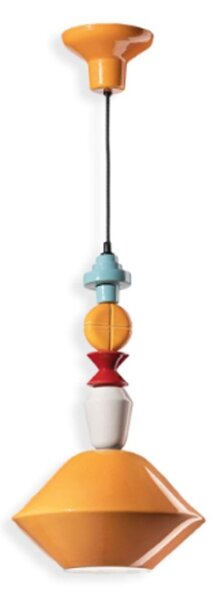 Lampadario ceramica ferroluce decò lariat c2510 e27 led sospensione classica moderna - Decò