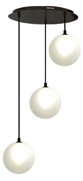 Lampadario moderno illuminando pallina sp to 3 nr g9 led metallo vetro sfera sospensione - Illuminando