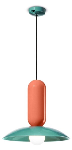 Lampadario ceramica ferroluce decò pau c2630 e27 led sospensione classica contemporanea - Decò