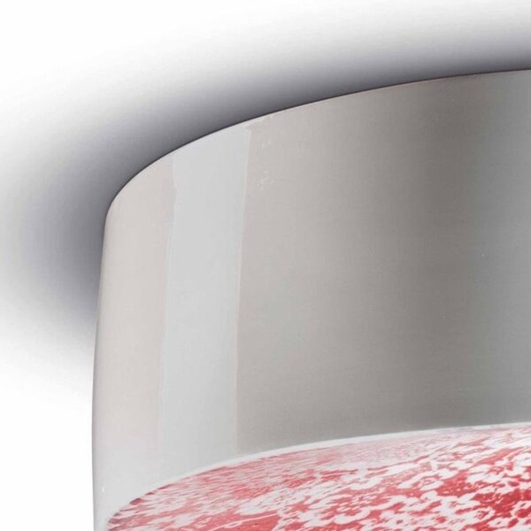 Plafoniera ceramica ferroluce decò pi c1793 e27 led lampada soffitto classica moderna - Decò
