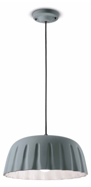 Lampadario ceramica ferroluce decò madame gres c2570 e27 led sospensione classica moderna - Decò
