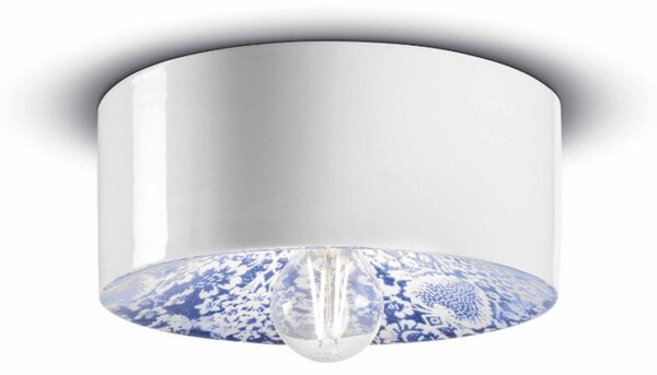 Plafoniera ceramica ferroluce decò pi c1793 e27 led lampada soffitto classica moderna - Decò