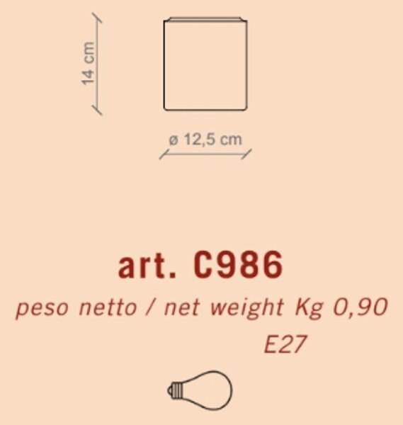 Plafoniera ceramica ferroluce decò pi c986 mir mib e27 led lampada soffitto classica moderna - Decò