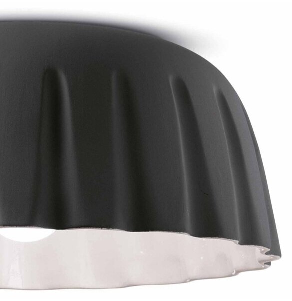 Plafoniera ceramica ferroluce decò madame gres c2572 e27 led lampada soffitto classica moderna - Decò