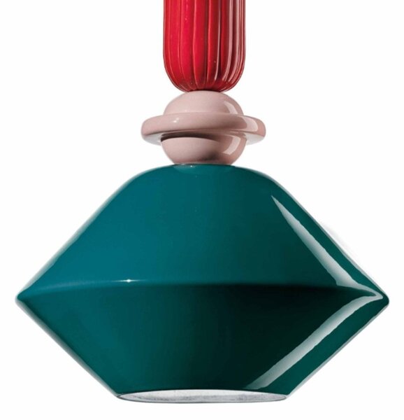 Lampadario ceramica ferroluce decò lariat c2511 e27 led sospensione classica moderna - Decò
