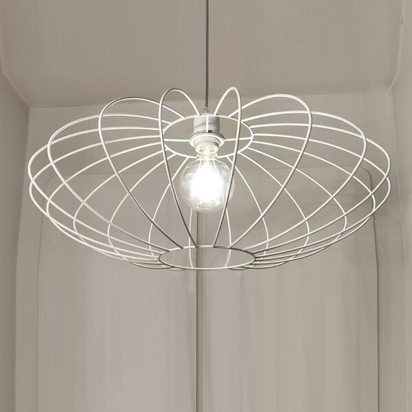 Lampadario moderno illuminando zucca sp bn e27 led metallo sospensione - Illuminando