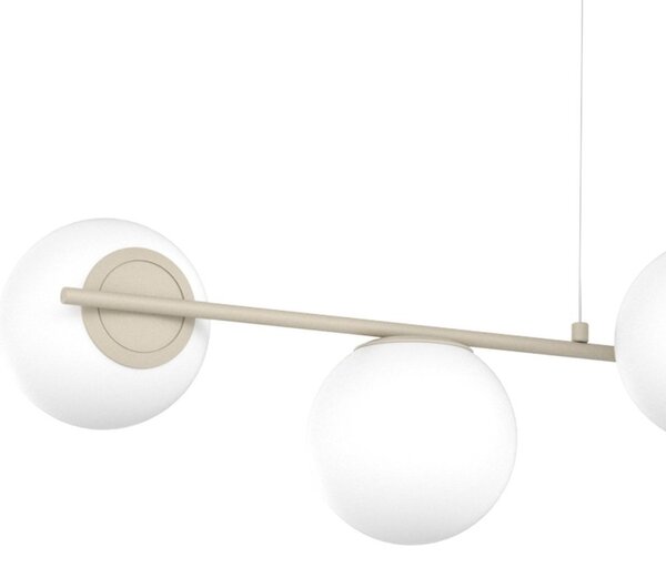 Lampadario moderno top light boomerang 1200 s6 e27 led lampada soffitto sfere vetro - Top Light