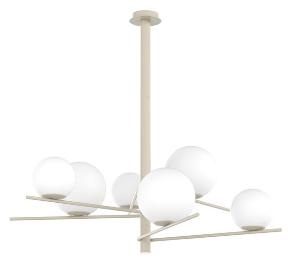Lampadario moderno top light boomerang 1200 6 e27 led lampada soffitto sfere vetro - Top Light