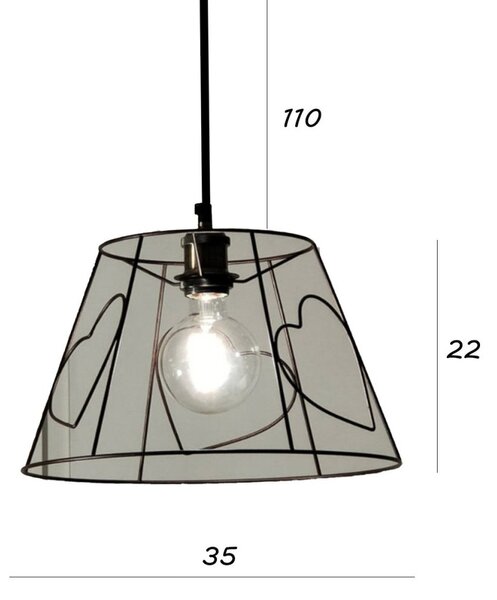 Outlet lampadario moderno illuminando cuori sp 35 nr e27 led metallo - Lampadari Bartalini Outlet