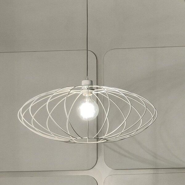 Lampadario moderno illuminando zucca sp bn e27 led metallo sospensione - Illuminando