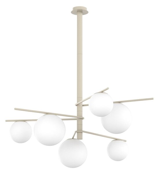 Lampadario moderno top light boomerang 1200 6 e27 led lampada soffitto sfere vetro - Top Light