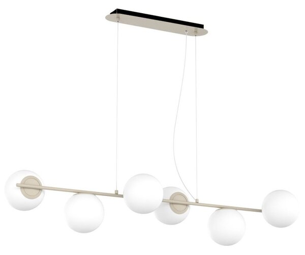 Lampadario moderno top light boomerang 1200 s6 e27 led lampada soffitto sfere vetro - Top Light