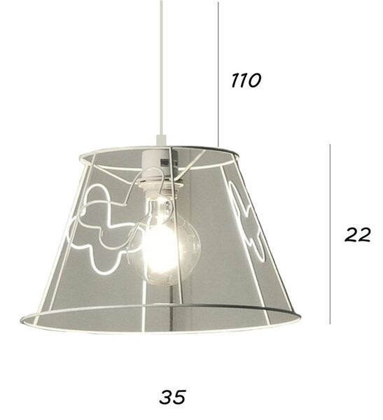 Outlet lampadario moderno illuminando farfalle sp 35 e27 led metallo - Lampadari Bartalini Outlet