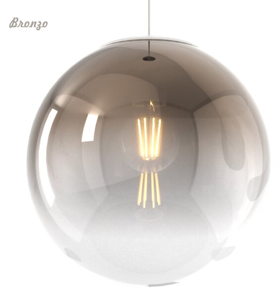 Lampadario moderno top light big eclipse 1194 bi s3 tmix mc e27 led vetro lampada soffitto sfera globo - Top Light