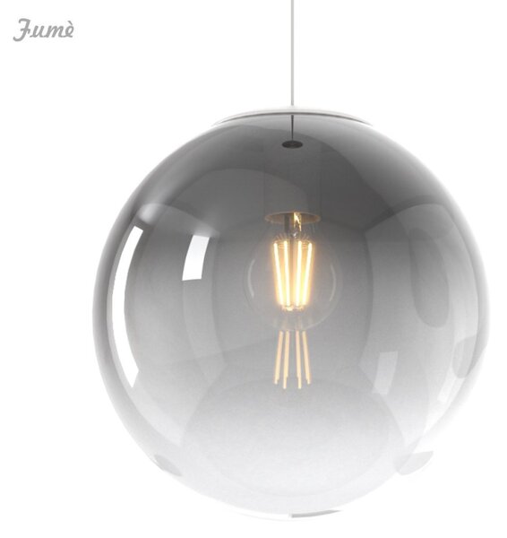 Lampadario moderno top light big eclipse 1194 bi s3 tmix mc e27 led vetro lampada soffitto sfera globo - Top Light