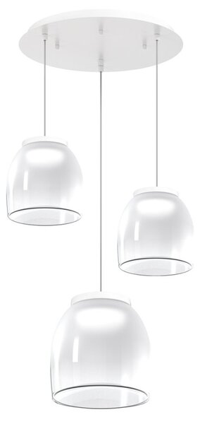Lampadario moderno top light drum 1192 bi s3 tmix bianco led 3000°k dimmerabile lampada soffitto modulo led integrato - Top Light