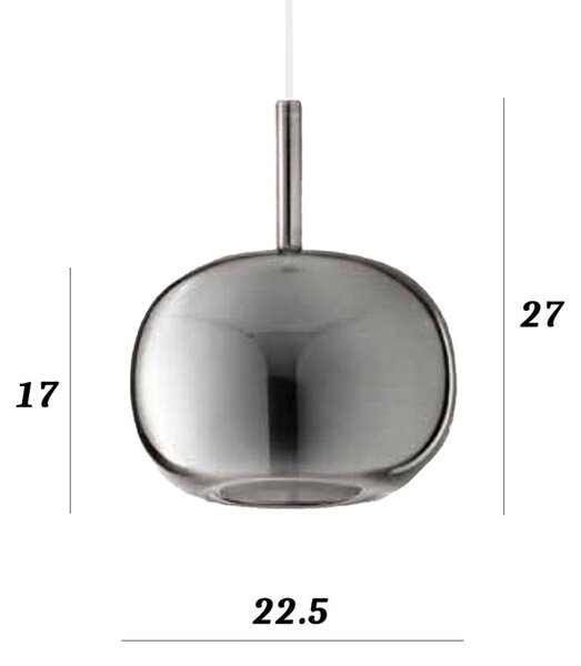 Lampadario moderno perenz illumina rain 8248 sp 6747 cl e27 led vetro sospensione - Perenz