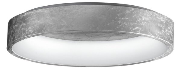 Plafoniera promoingross aurora pl60 sf foglia argento cct 2282lm modulo led lampada soffitto classica - Promoingross