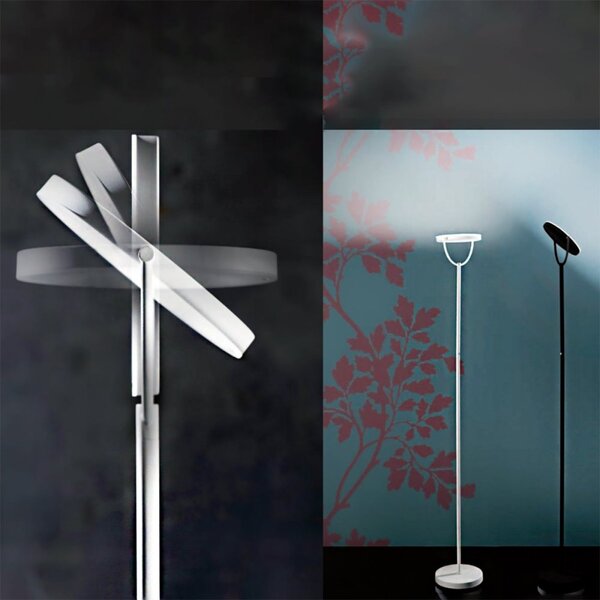 Piantana moderna promoingross way led cct 3000k 2950lm dimmerabile lampada terra orientabile - Promoingross